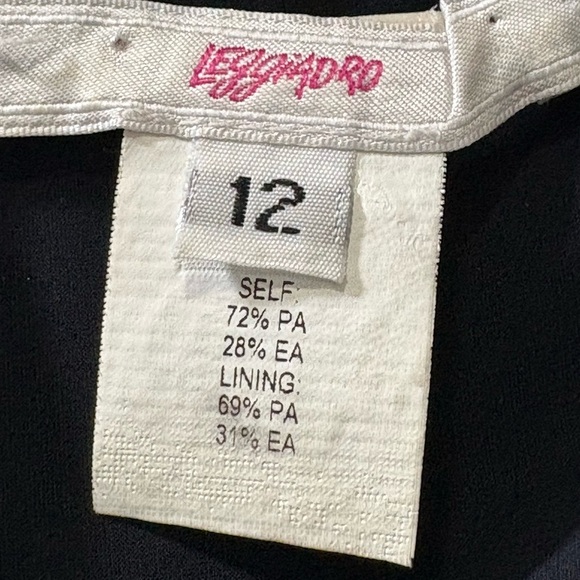 Leggiadro Chic Floral Knee Length Dress - Black and Red. Sleeveless, Back Zip. - Picture 13 of 13